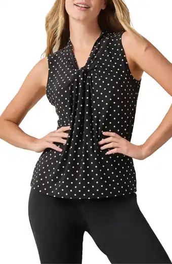 Finery London Kiya Polka Dot Tie Neck Blouse | Nordstrom | Nordstrom