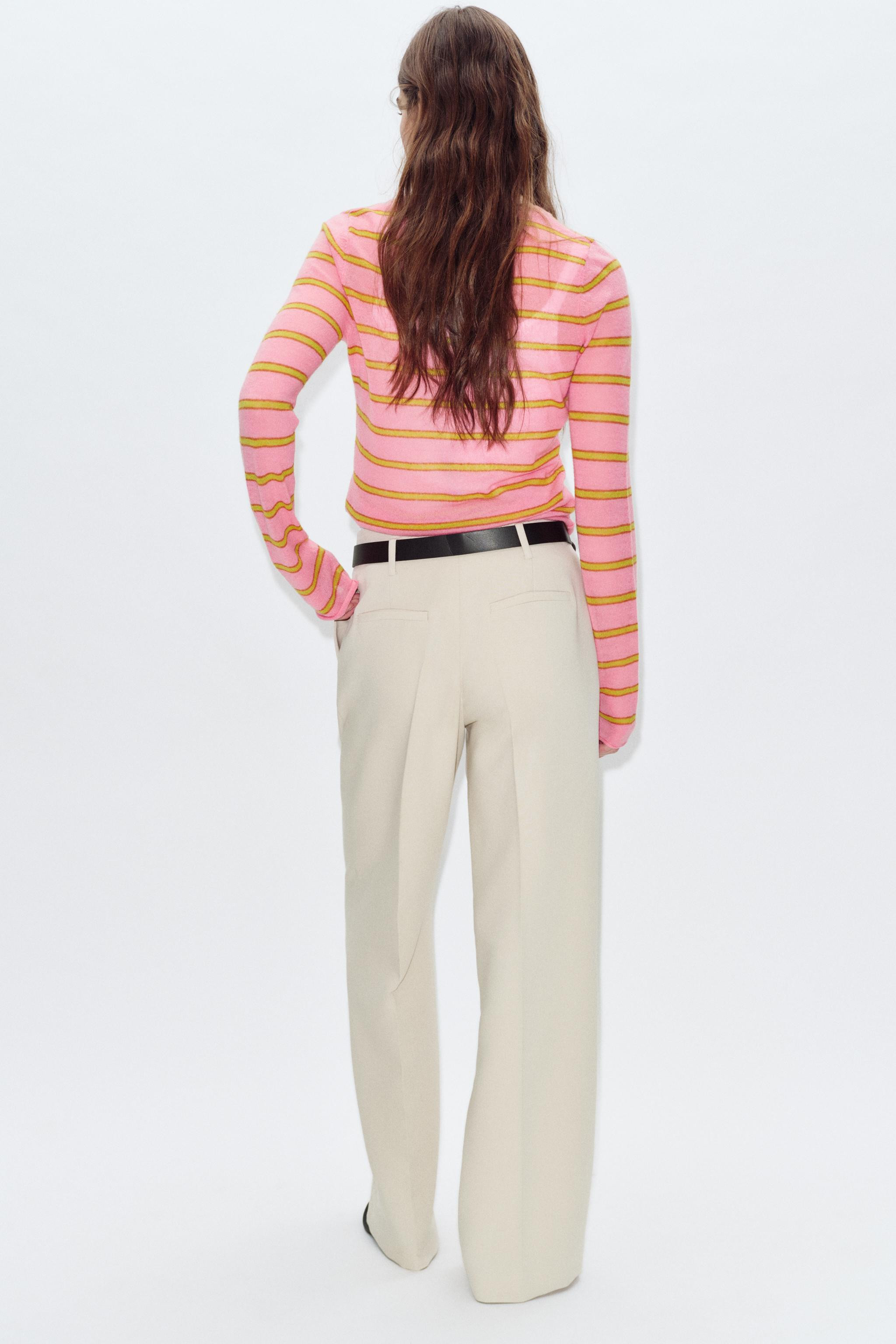 STRAIGHT LEG BELTED PANTS WITH PLEATS | Zara US