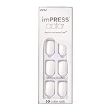 KISS imPRESS Color Press-On Manicure, Gel Nail Kit, PureFit Technology, Short Length, “Frosting... | Amazon (US)