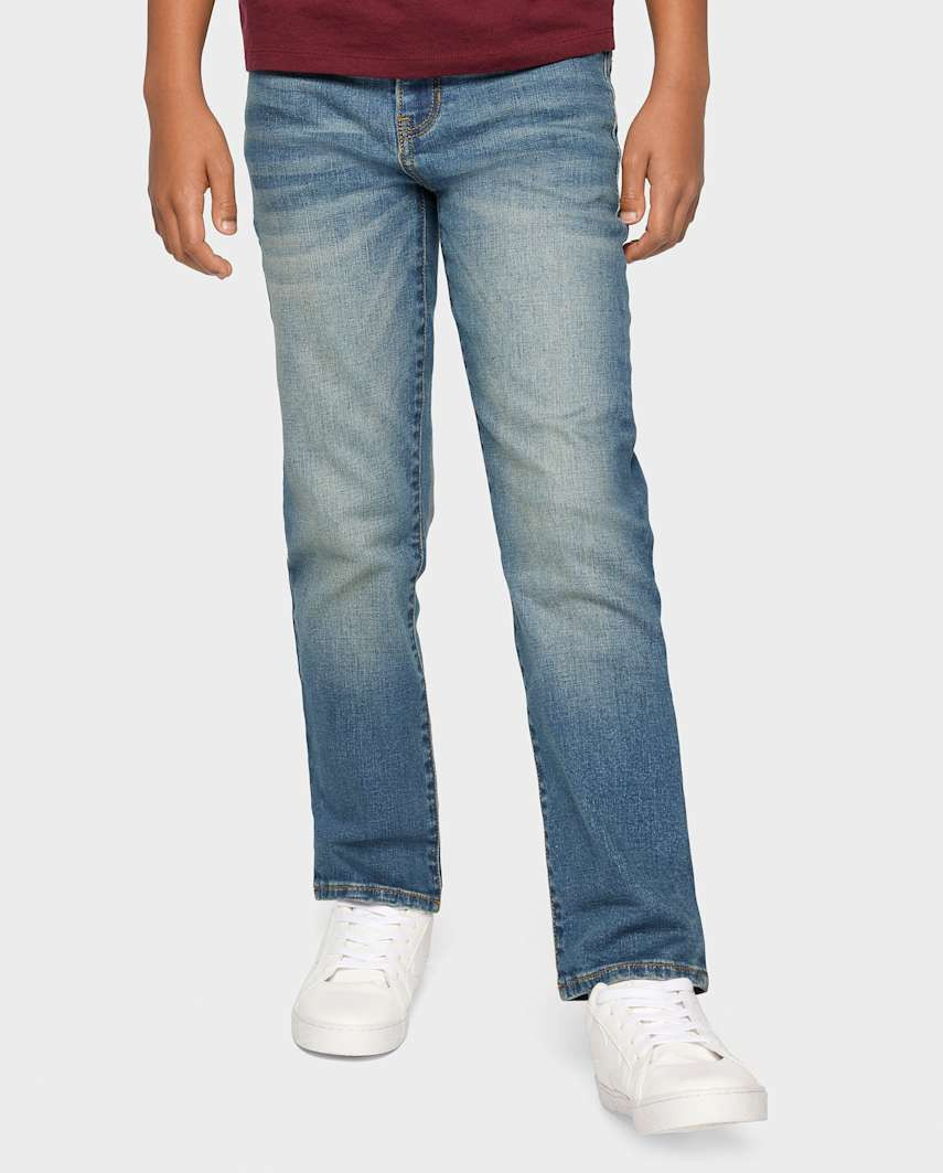 The Children's Place Boys Straight Jeans | Size 16 | Blue | Cotton | The Children's Place