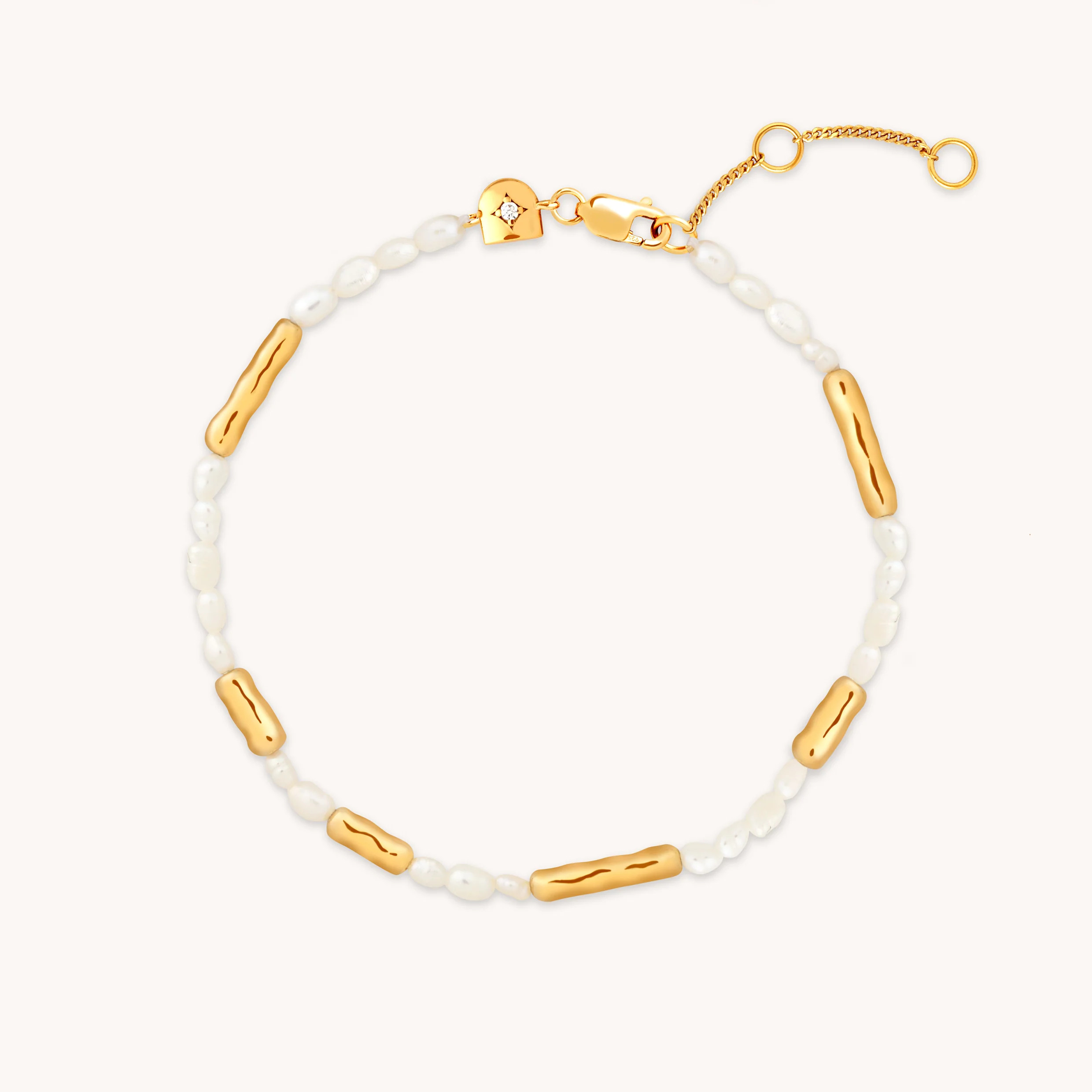 Molten Pearl Bracelet in Gold | Astrid & Miyu UK