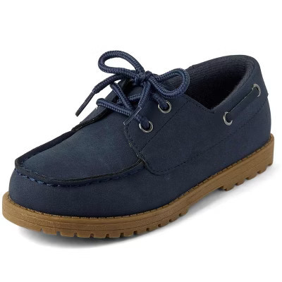 The Children's Place Boys Boat Shoes Blue YOUTH 1 | Target