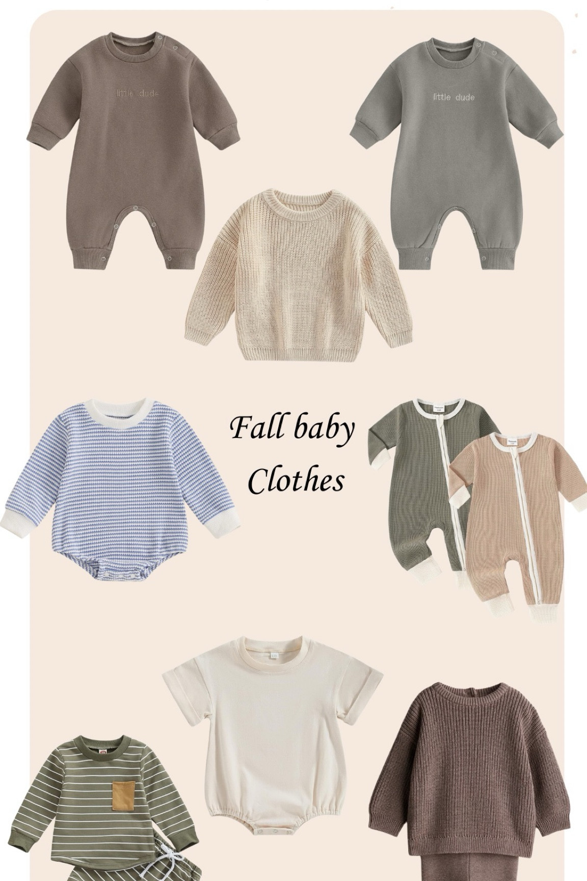 Fall baby clothes we’ve been seeing and loveeeee. Most of these are gender neutral and can work for a girl or boy! 
#babies #babyclothes #fallbaby 

#LTKBaby #LTKU #LTKStyleTip