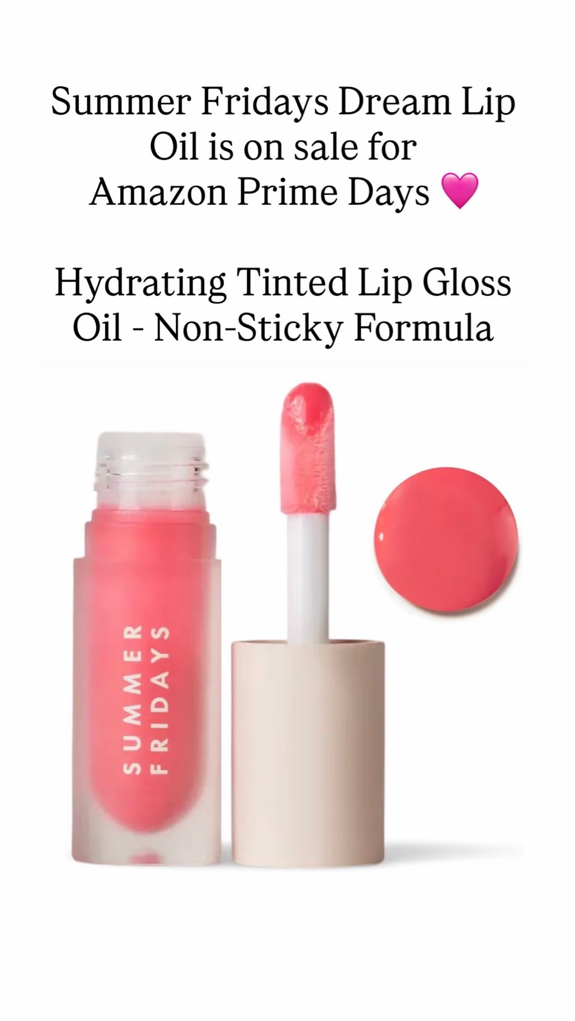 Summer Fridays Dream Lip Oil - Hydrating Tinted Lip Gloss Oil - Non-Sticky Formula with Skincare Benefits for Long-Lasting Softness + Shine

#LTKBeauty