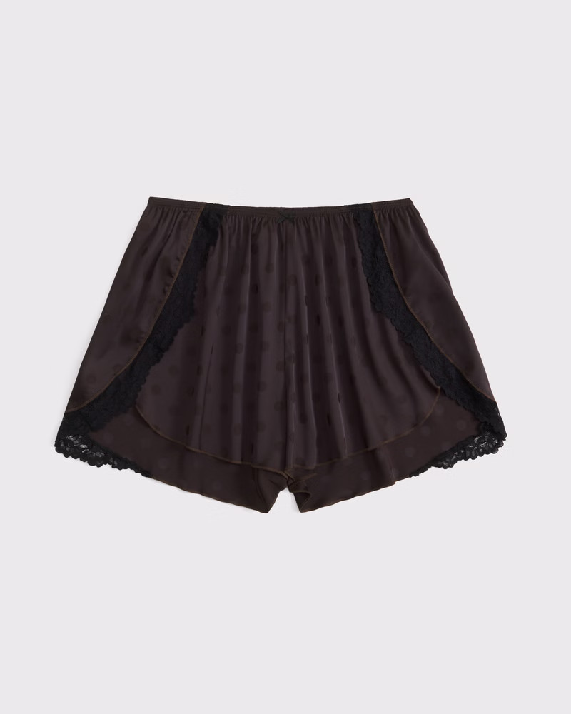 Women's Jacquard Lace and Satin Sleep Short | Women's Matching Sets | Abercrombie.com | Abercrombie & Fitch (US)