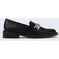 Stradivarius Black Loafers With Chain Detail Black 6 | Stradivarius (UK)