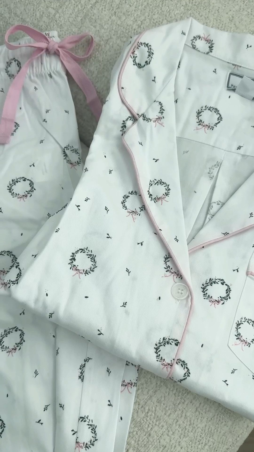 Holiday pajamas! Perfect Christmas gift idea for her too! I sized up 1 size to a small because they are 100% cotton!🙌🏼

#LTKHoliday #LTKGiftGuide #LTKVideo