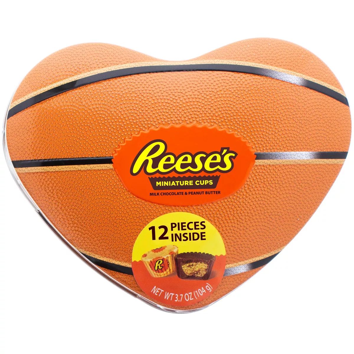 Hershey's Reese's Valentine's Day Basketball Heart Tin - 3.7oz | Target