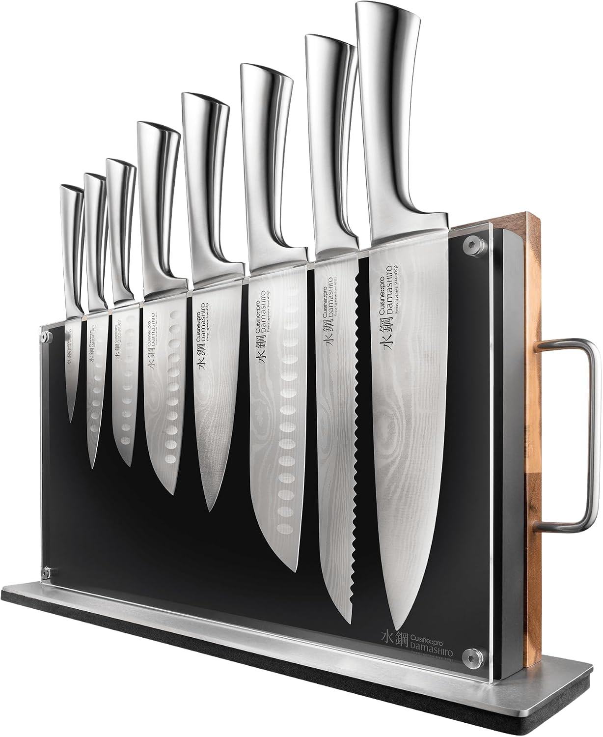 Cuisine::pro Damashiro Bodo 10-Piece Kitchen Knife Set with Magnetic Block | Amazon (US)