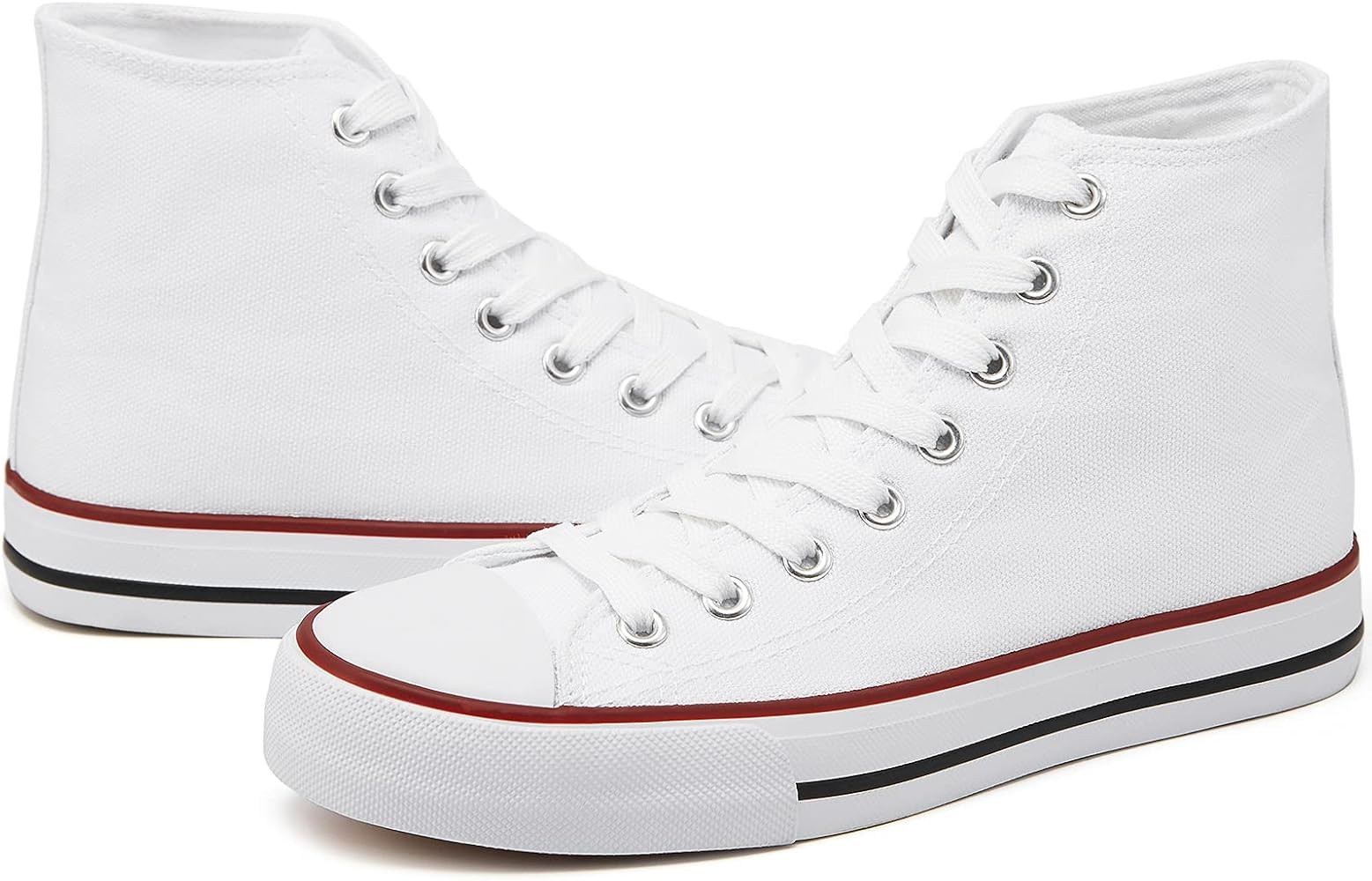 Women's High Top Canvas Sneaker Shoes Classic Fashion Lace ups Sneakers | Amazon (US)