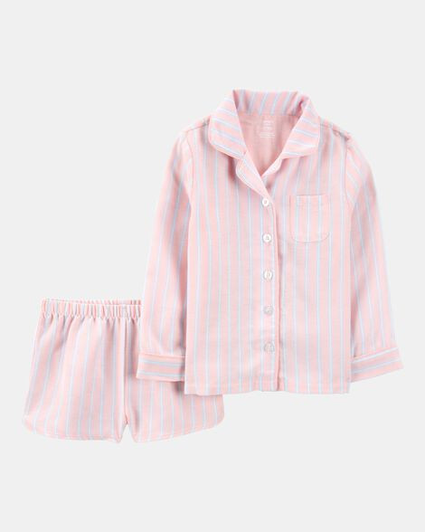 Kid Striped Loose Fit 2-Piece Pajamas - Purple | Carter's Inc