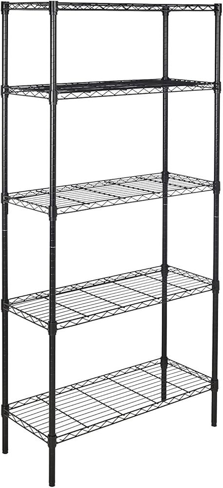 Amazon Basics 5-Shelf Adjustable, Heavy Duty Storage Shelving Unit (350 lbs loading capacity per ... | Amazon (US)