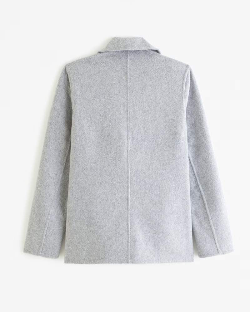 Double-Cloth Wool-Blend Blazer Coat | Abercrombie & Fitch (US)