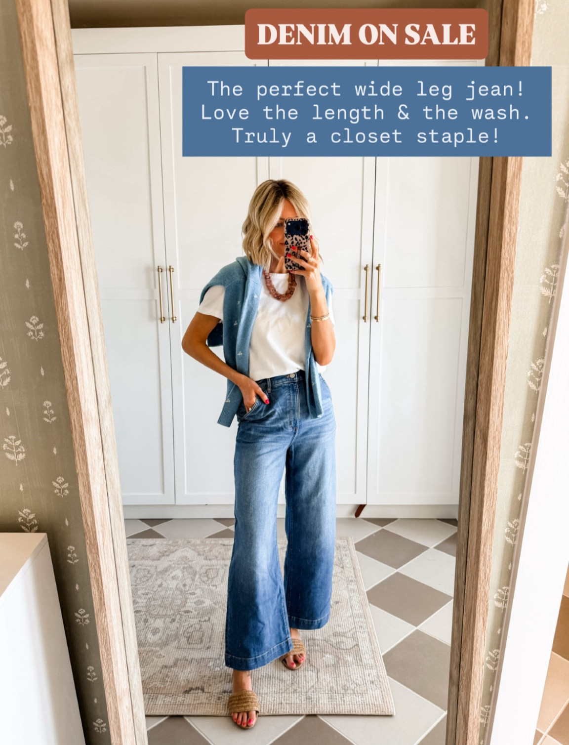 These wide leg jeans are truly a staple! I love the fit of them! They’re currently on major sale this weekend! Wearing M in the tee & 27 in the jeans!

Loverly Grey, spring outfit, wide leg jeans, Ann Taylor sale, Memorial Day sale 

#LTKSeasonal #LTKSaleAlert