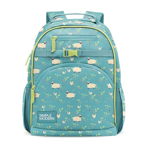 Simple Modern Medium Toddler Backpack for School Girls and Boys | Kindergarten Elementary Kids Backpack | Fletcher Collection | Kids - 15" tall | Sheeps & Strawberries | Amazon (US)