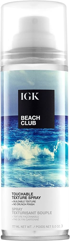 IGK BEACH CLUB Touchable Texture Spray | Hold + Volume + Lightweight | Vegan + Cruelty Free | | Amazon (US)