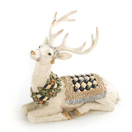 Winter White Stag - Resting | MacKenzie-Childs