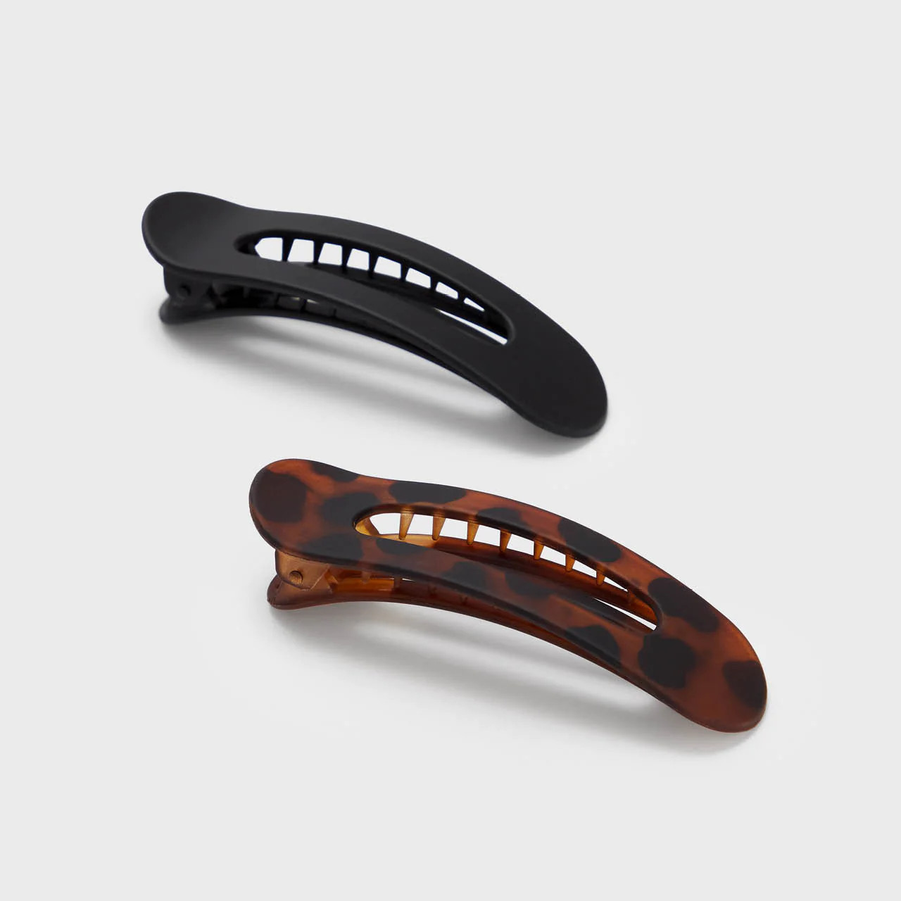 Flat Lay Claw Clip 2pc - Black & Tort | Kitsch