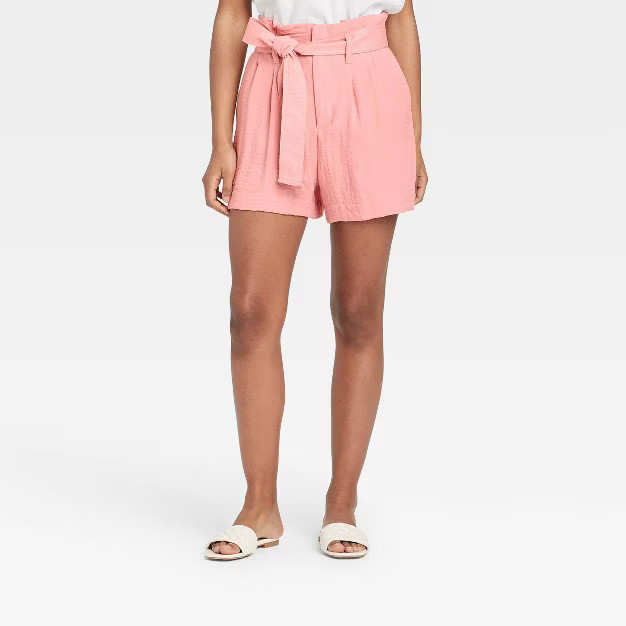 Women's High-Rise Paperbag Shorts - A New Day™ | Target