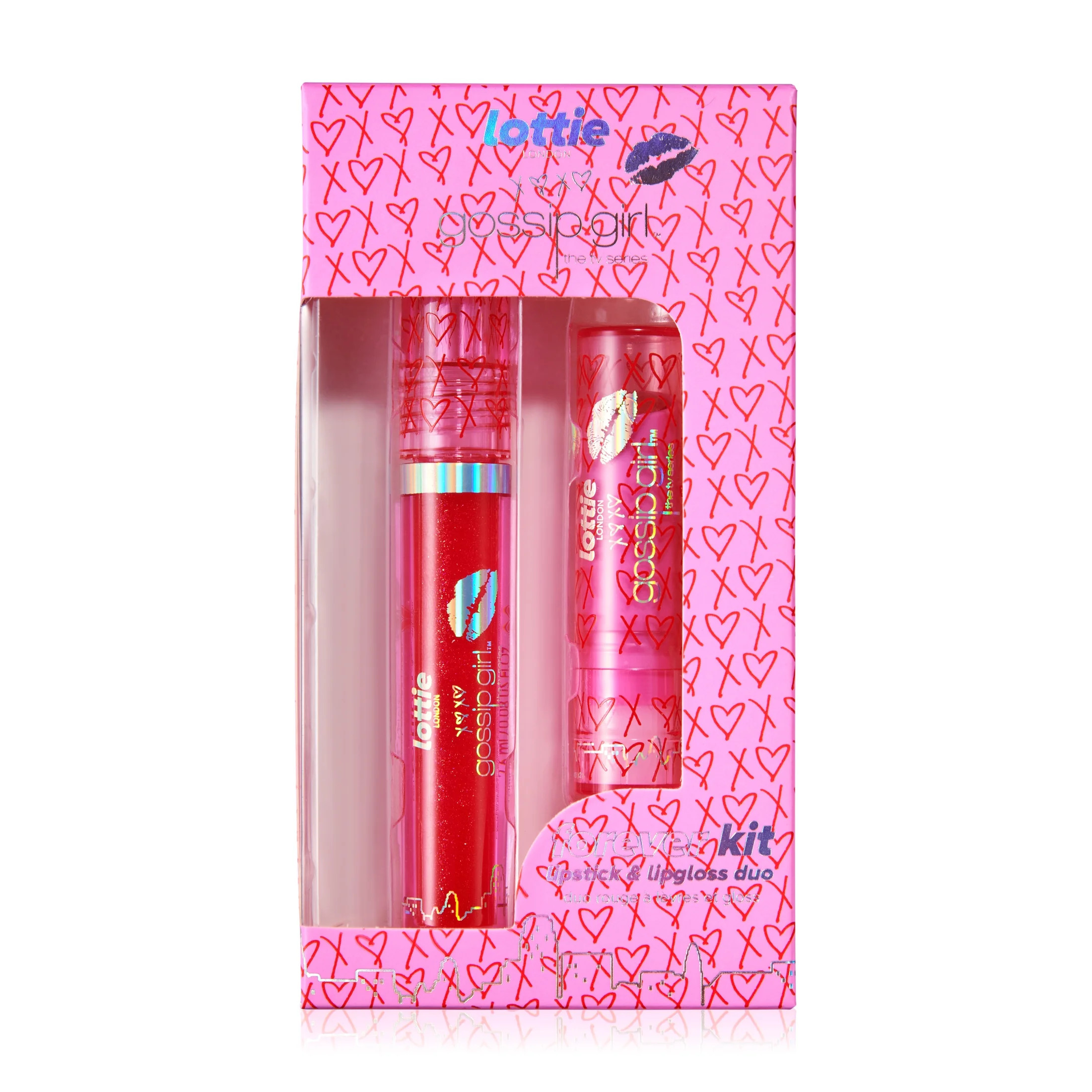 Lottie London x Gossip Girl Duo de Lápiz Labial y Brillo de Labios para Siempre, 8 Letras, 0,34 ... | Walmart (US)