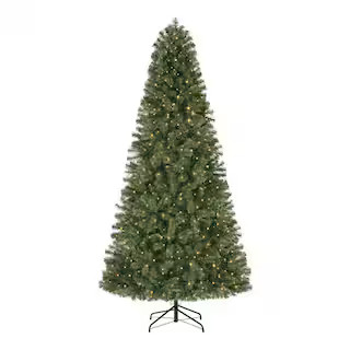 7.5 ft. Festive Pine LED Pre-Lit Artificial Christmas Tree T10 | The Home Depot