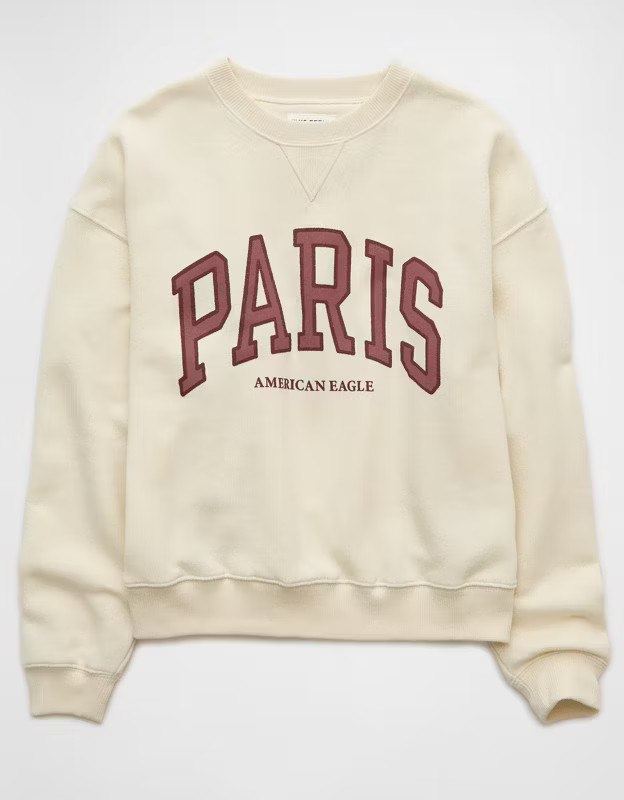 AE Relaxed Destination Graphics Crew Neck Sweatshirt | American Eagle Outfitters (US & CA)