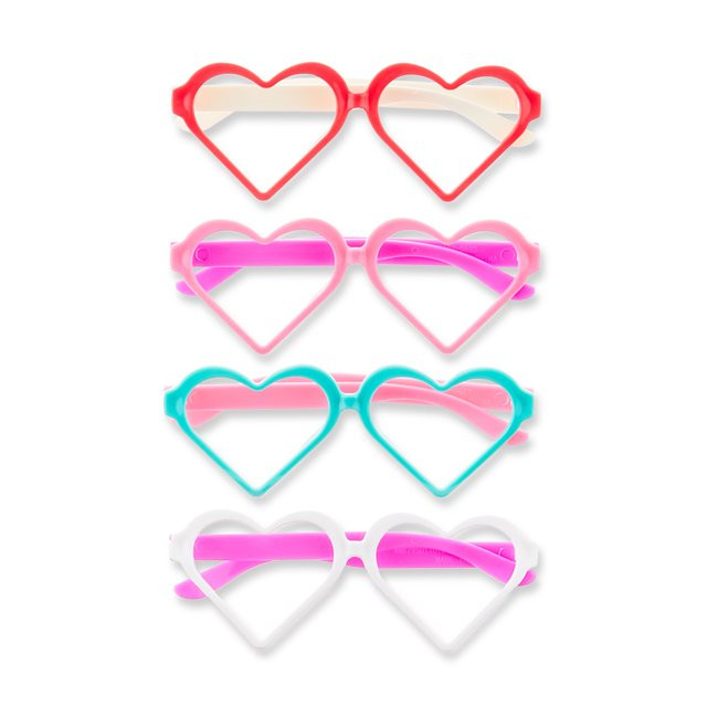 Valentine’s Day Heart Glasses Party Favors, Ages 3+, 4 Count, by Way To Celebrate - Walmart.com | Walmart (US)