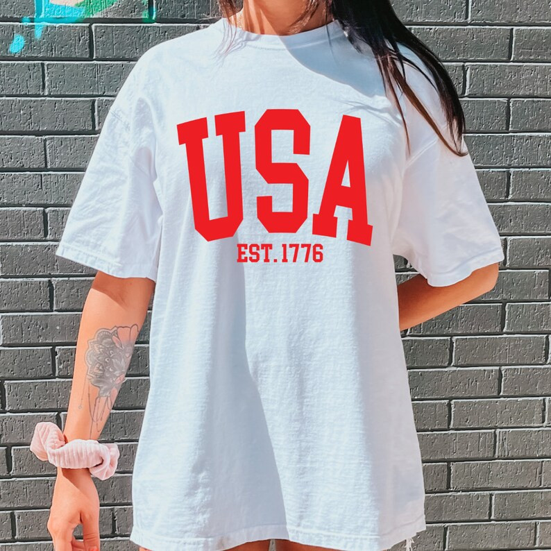 Retro Style USA Tshirt, Big USA Tshirt, USA Comfort Colors Shirt, Comfort Colors Usa Tshirt, Usa ... | Etsy (US)