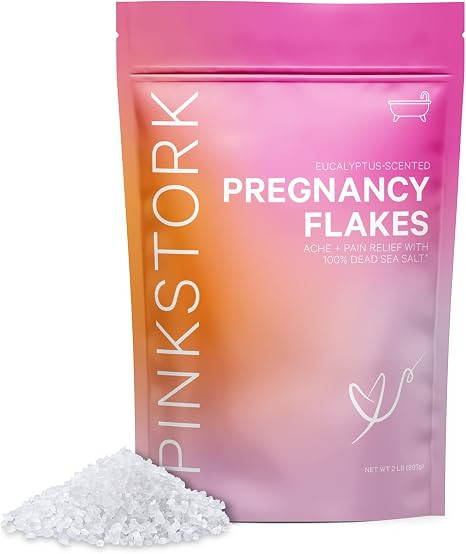 Pink Stork Pregnancy Flakes: Eucalyptus Scented Bath Salts with Pure Magnesium, Alleviates Pregna... | Amazon (US)