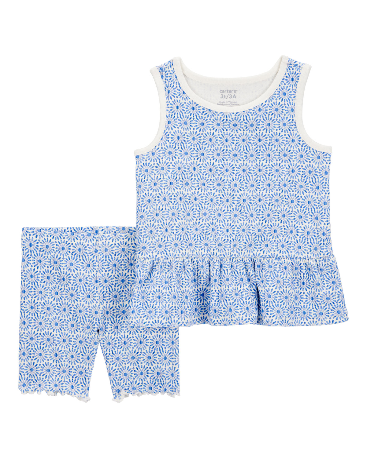 Baby 2-Piece Floral Tank & Bike Short Set | Carter's Inc