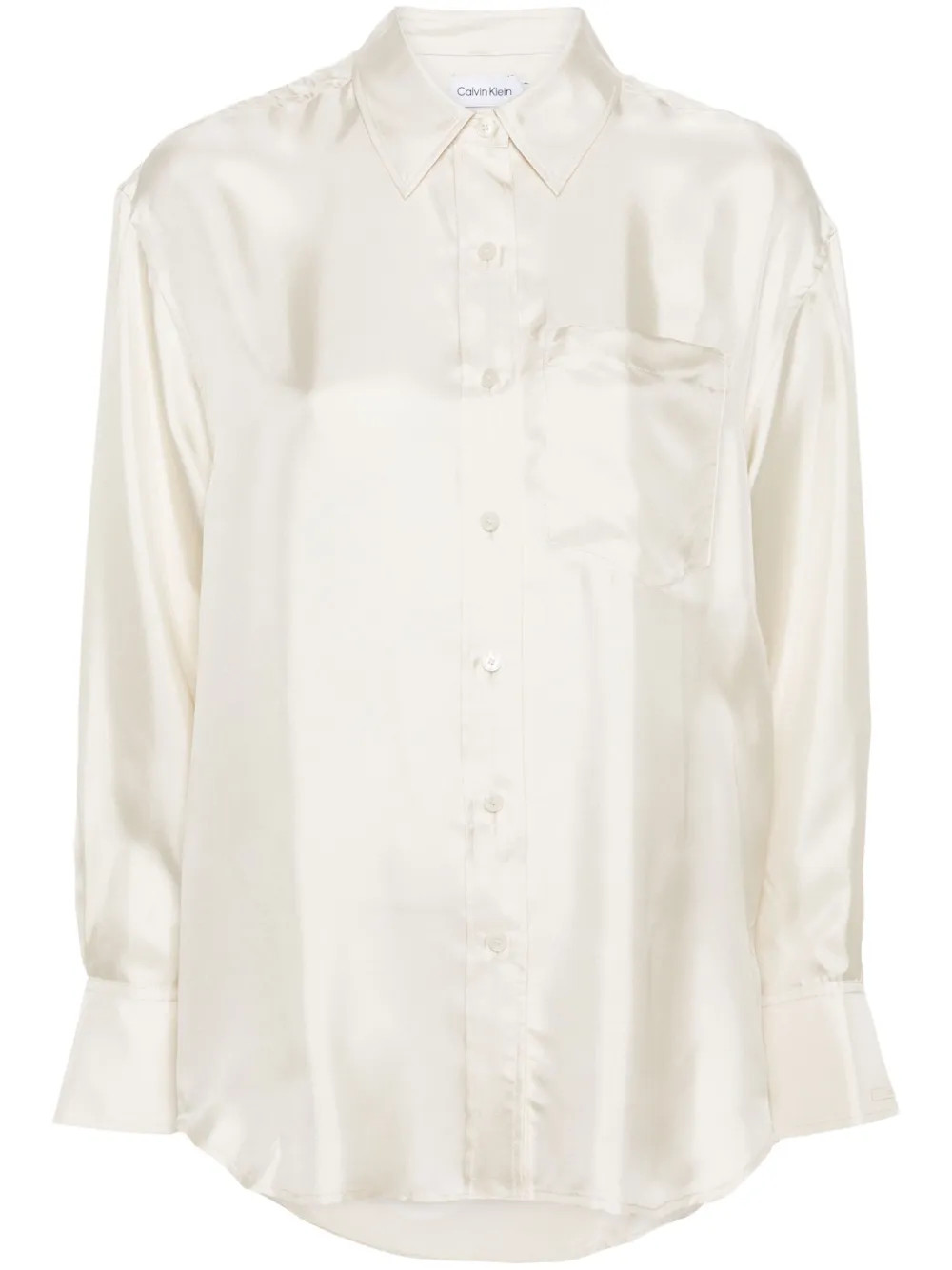 Calvin Klein cut-out Silk Shirt - Farfetch | Farfetch Global