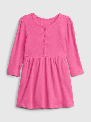 Toddler Waffle-Knit Button Dress | Gap (US)