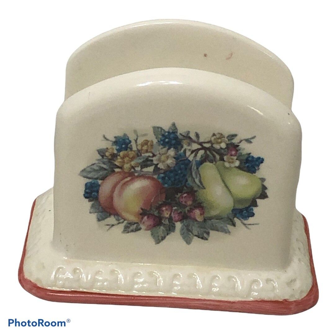 Avon Sweet Country harvest napkin holder fruit design | Etsy (US)