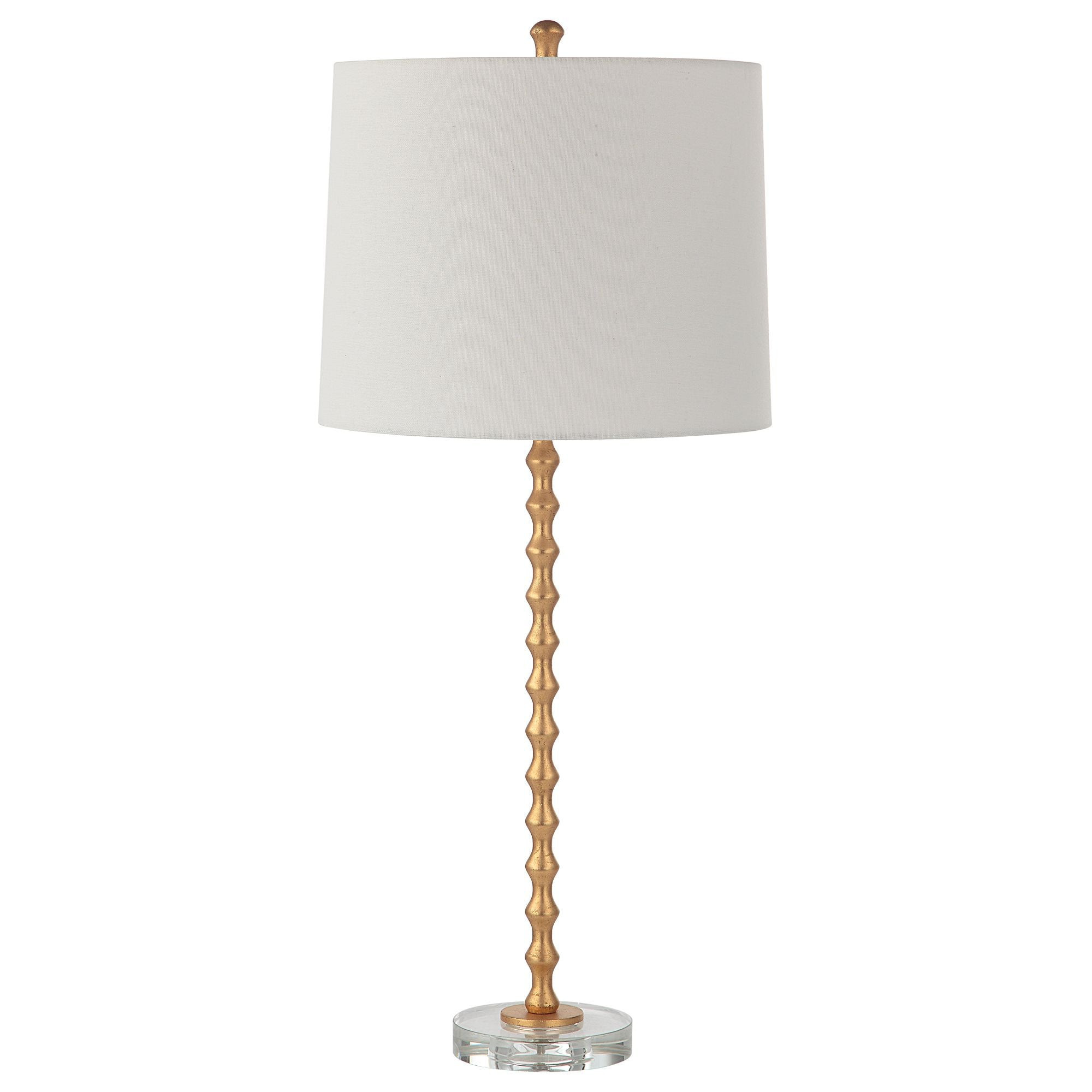 allen + roth 29-in Vibrant gold leaf LED Rotary socket Buffet Table Lamp with Fabric Shade | LOW26101-1 | Lowe's