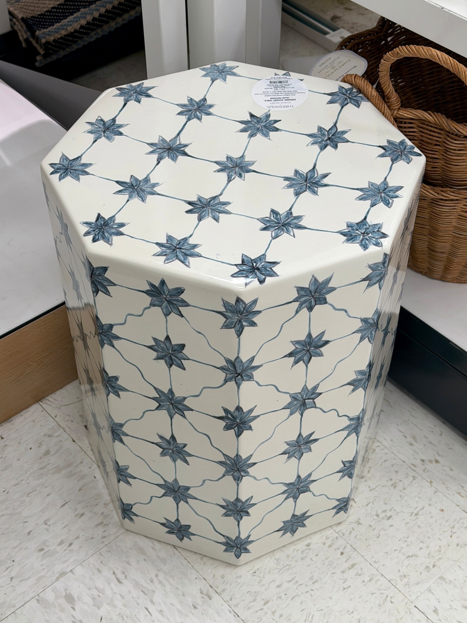 A chic little accent moment! 😍 This Ceramic Accent Table from Threshold designed with Studio McGee features a clean off-white finish with an all-over hexagon pattern that feels modern yet classy. 🩵 Such an easy way to add interest without overpowering a space. Perfect next to a sofa, chair, or styled as a decorative stand. No wonder it sold out so quickly — definitely one to add to your wishlist and check local Target stores for. 🎯 Linked a few other stylish accent tables with a similar look to consider! ✨ 
#TargetFinds #HomeAccent #HomeDecor

#LTKHome #LTKSaleAlert