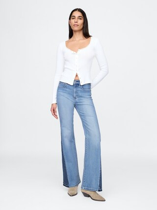 High Rise Patched '70s Flare Jeans | Gap (US)