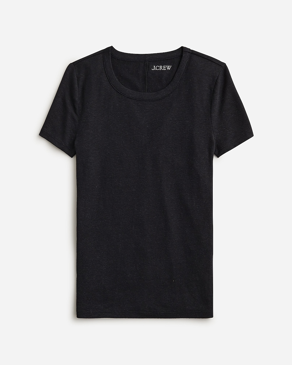 Stretch linen-blend crewneck T-shirt | J. Crew US