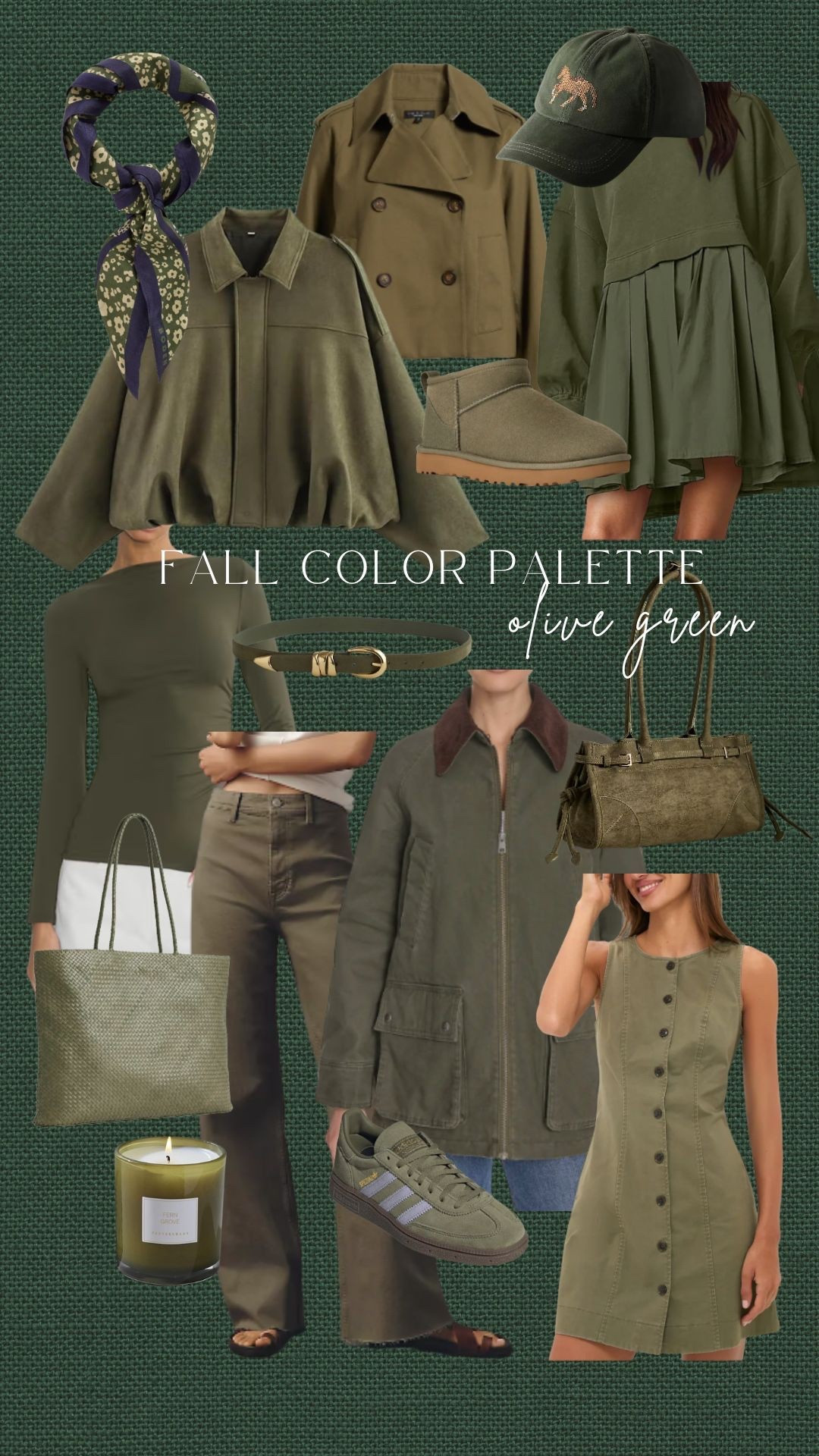 Olive green fall color palette 〰️ I love this color for the season! Rounding up dresses, sweaters, purses, shoes, jackets and accessories perfect for fall and into holiday.

#LTKFindsUnder100 #LTKShoeCrush #LTKItBag