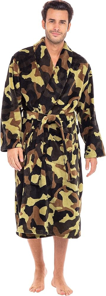 Alexander Del Rossa Mens Robe Plush, Bath Robe for Men, Lightweight Robes, Warm Fleece Bathrobe | Amazon (US)