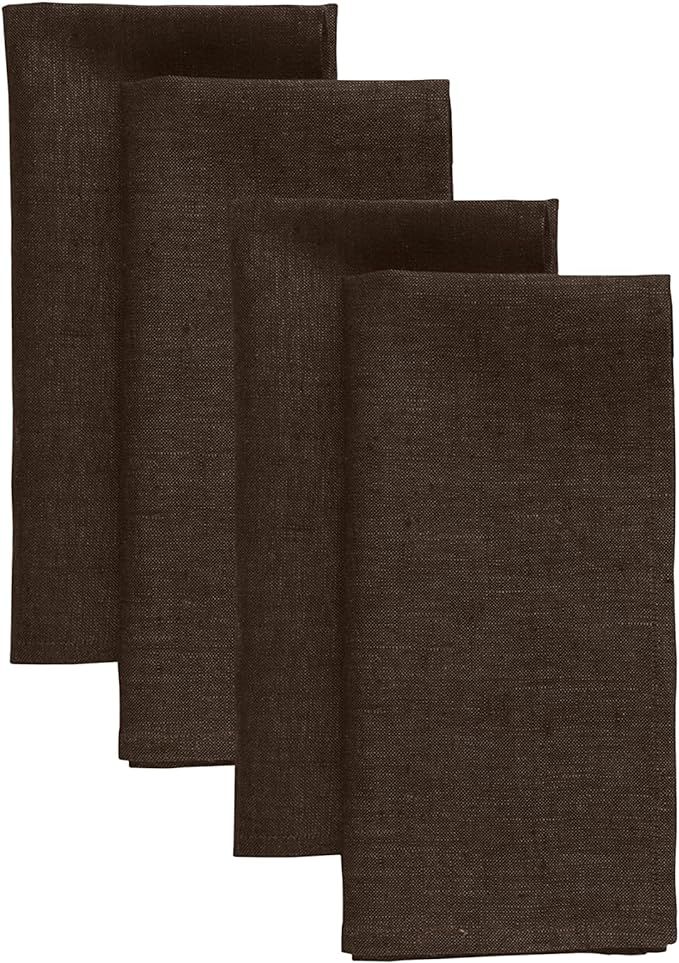 Solino Home Linen Cloth Napkins – 20 x 20 Inch Dinner Napkins Set of 4 – 100% Pure Linen Cham... | Amazon (US)