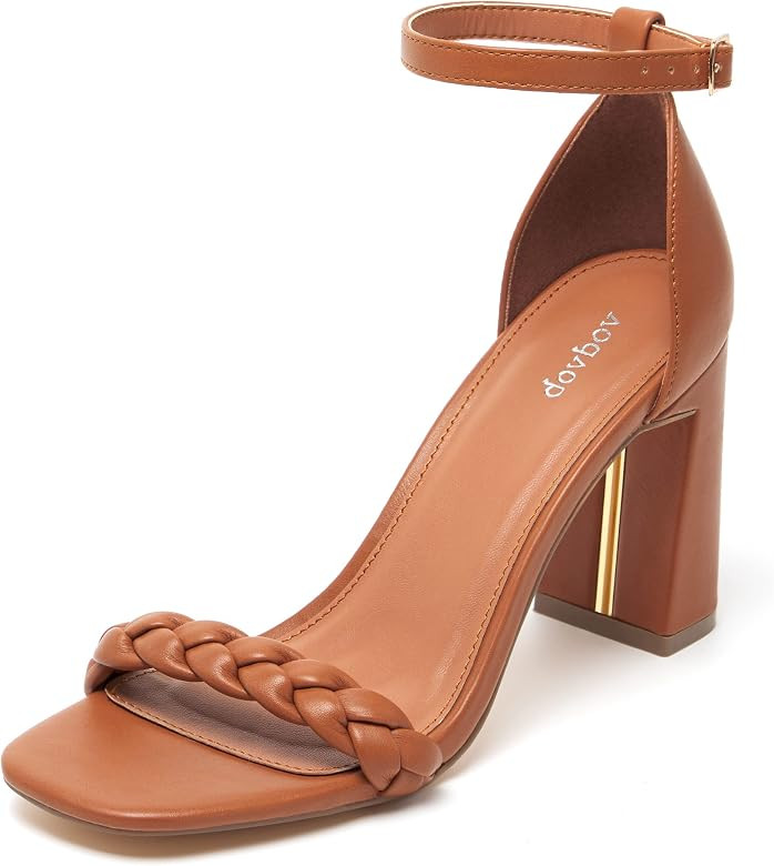 vodvob Women's Chunky High Heel Sandals Open Toe Buckle Ankle Strap Dress Shoes Party Wedding Pum... | Amazon (US)