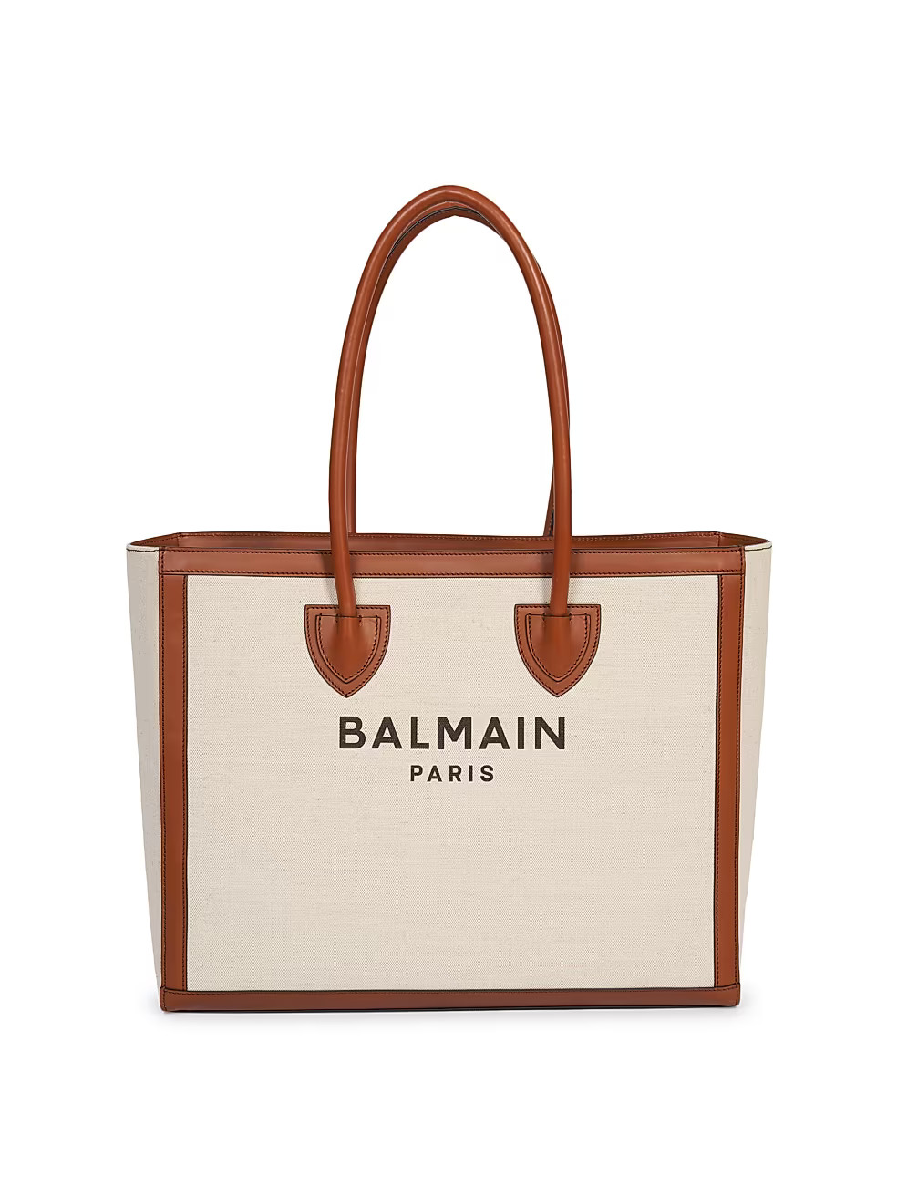 B-Army Leather-Trimmed Canvas Tote | Saks Fifth Avenue