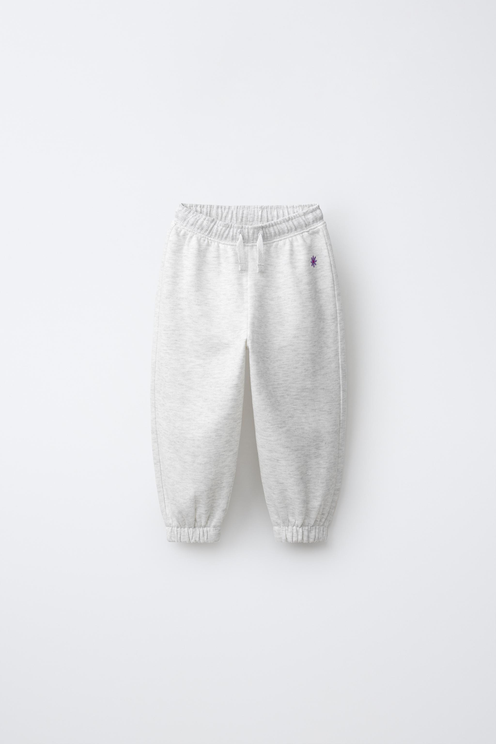 DAISY EMBROIDERED PLUSH PANTS | Zara US