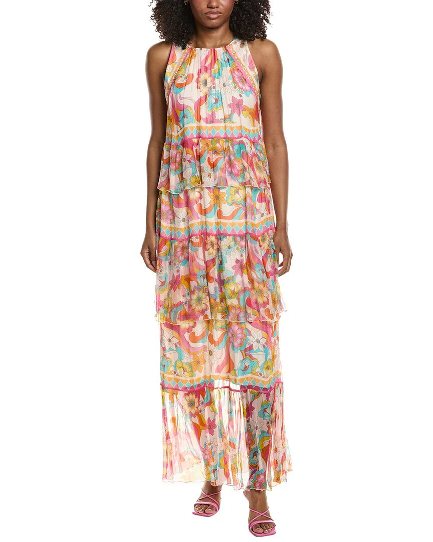Johnny Was Karina Tiered Silk Maxi Dress | Shop Simon