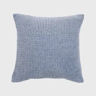 20"x20" Oversize Chenille Shiny Waffle Knit Square Throw Pillow - Evergrace | Target