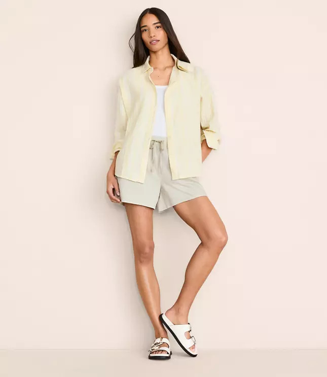 Lou & Grey Washed Twill Shorts | LOFT