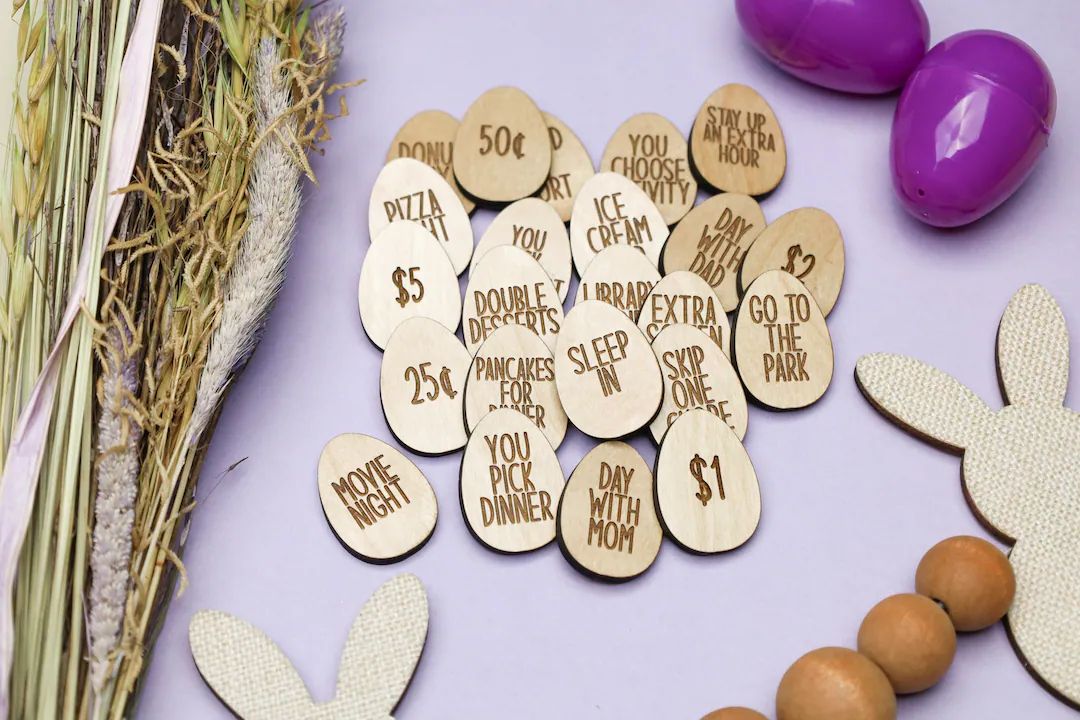 25 Easter Basket Tokens,Easter Egg Hunt Tokens,Easter Egg Reward Tokens,Easter Bunny Tokens,Kids ... | Etsy (US)