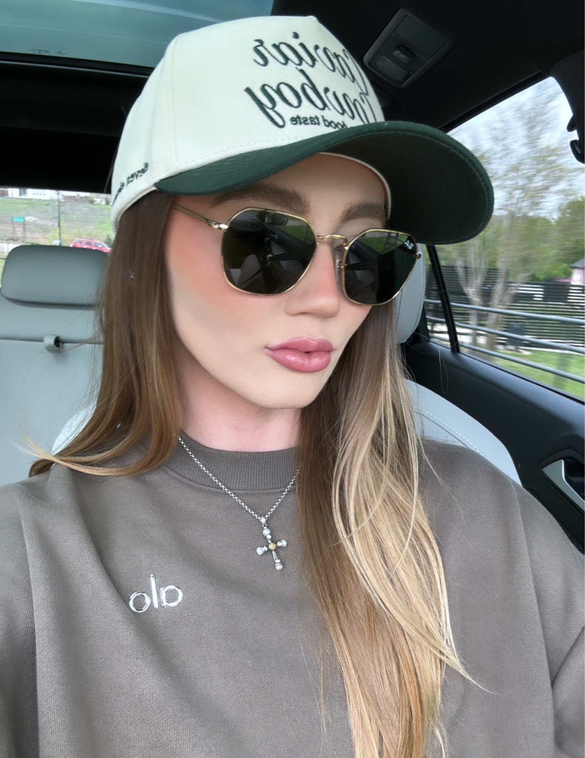The perfect athleisure outfit and sunglasses that fit comfortably under your favorite hats! 
#morganiverson #sweatshirt #alomoves #sunnies

#LTKfitness #LTKstyletip