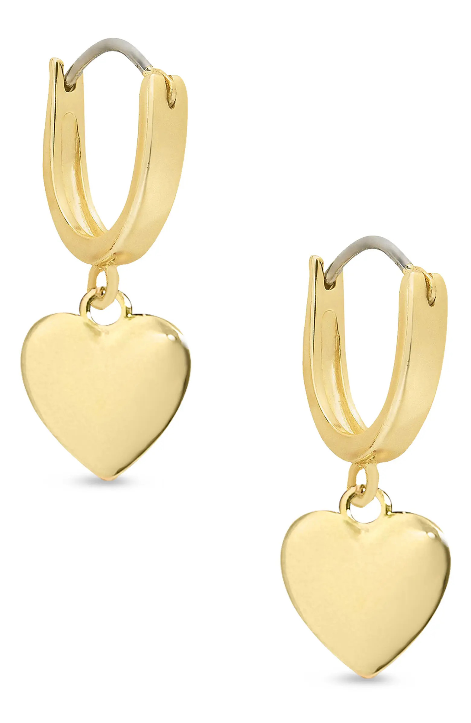 Kids' Heart Drop Hoop Earrings | Nordstrom