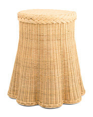 22in Rattan Clanton Round Accent Table | Marshalls